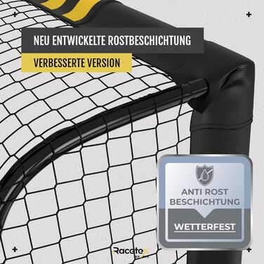 Ворота для футболу Racetex для саду - дитячі та дорослі, з антикорозійним покриттям, 240x160 см, з анкерами