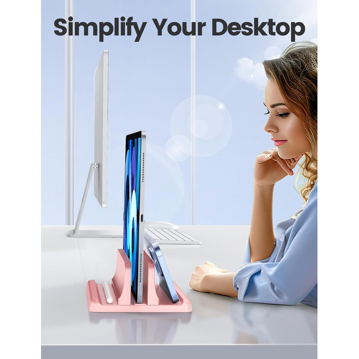 Підставка для ноутбука VAYDEER вертикальна, 3-в-1, для MacBook, iPad, Tablet, до 17.3