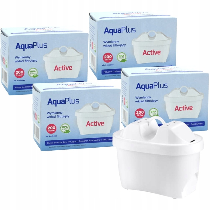 Смінні фільтрувальні картриджі для глека Aquaphor AquaPlus Active, 12 шт.