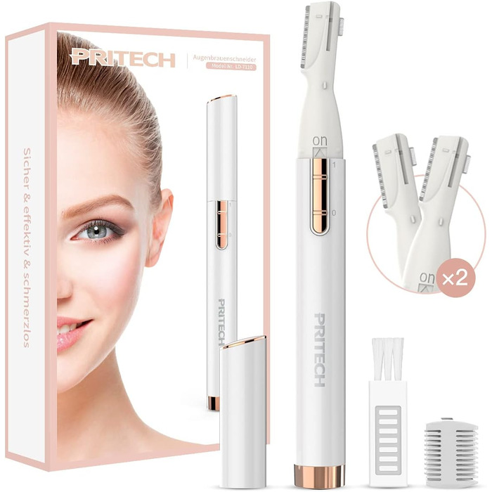 Електричний триммер для брів та обличчя для жінок Gold: прецизійна стрижка, безпечне гоління