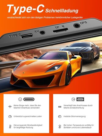 Відеореєстратор iZEEKER 4K з двома камерами, GPS, 64GB, 12