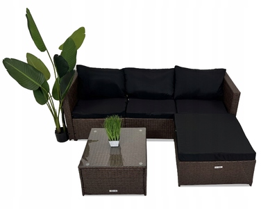 Комплект садових меблів з техноротанга Just Relax, коричневий, 2 предмети