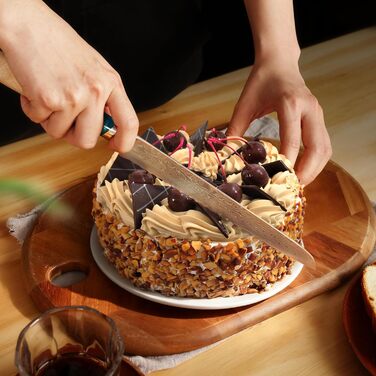 Японський ніж з дамаської сталі Hecef, 20 см, професійний кухонний ніж з ергономічною ручкою з смоли, 67 шарів, з захистом для ножа, подарунок для шеф-кухаря та любителів кулінарії