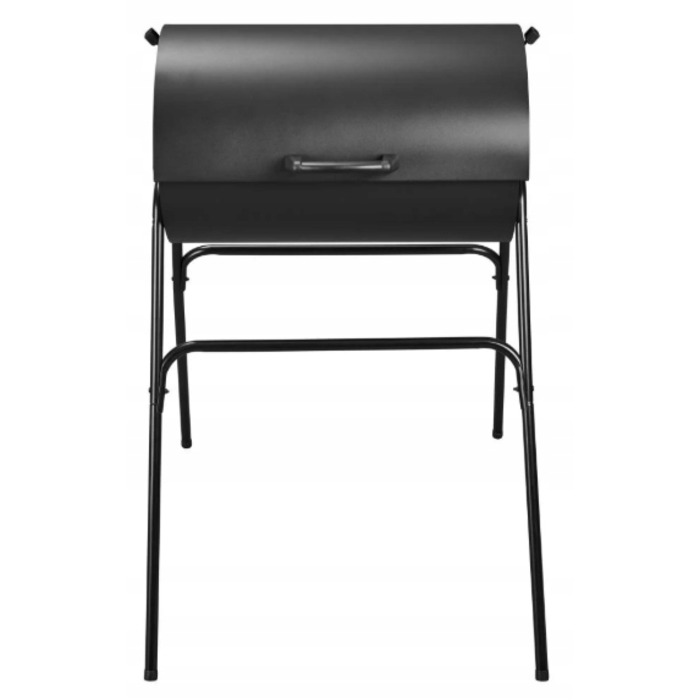Великий садовий вугільний гриль-бочка Grill Meister з кришкою та робочим столом