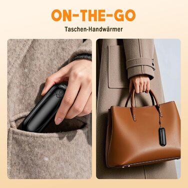 Електричні грілки для рук 2 шт. 7000mAh з 3 рівнями нагріву, портативні, магнітні, чорні - ідеальний зимовий подарунок для жінок та чоловіків