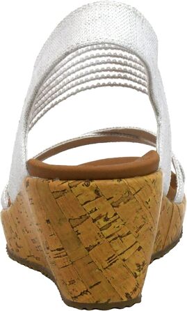 Skechers Beverlee - Бежеві кеди-платформа жіночі (40 EU, Natural Nat)