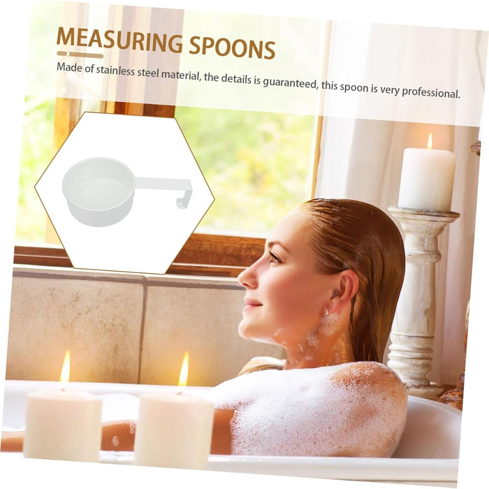 Cabilock 4 Sets Stainless Steel Measuring Spoons Gadgets Sifter Labels Kitchen Machine Cookware Measuring Cups Spoons For Coffee Powder Measuring Spoons For Stainless Steel White 4 Pieces * 4