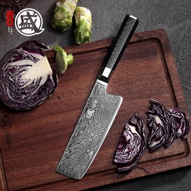 Японський кухонний ніж Mitsumoto Sakari Nakiri, порошкова сталь VG-Pro, чорна ручка, 16 см