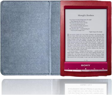 Чохол для Sony PRS-T2/PRS-T1 (6 дюймів), книжкового ридера, з PU-шкіри, червоний