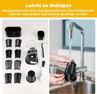 Ручна тертка для овочів та сиру з ручкою, 5 насадок, для нарізки овочів, сиру, горіхів, терка для швидкої нарізки