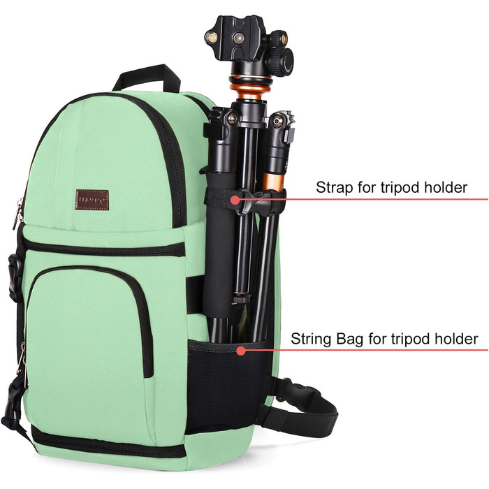 MOSISO Сумка для камери на плічі, універсальна для DSLR/SLR/беззеркальних камер, з тримачем для штатива, знімні модульні вставки, сумісна з Canon/Nikon/Sony/Fuji, м'ятно-зелена