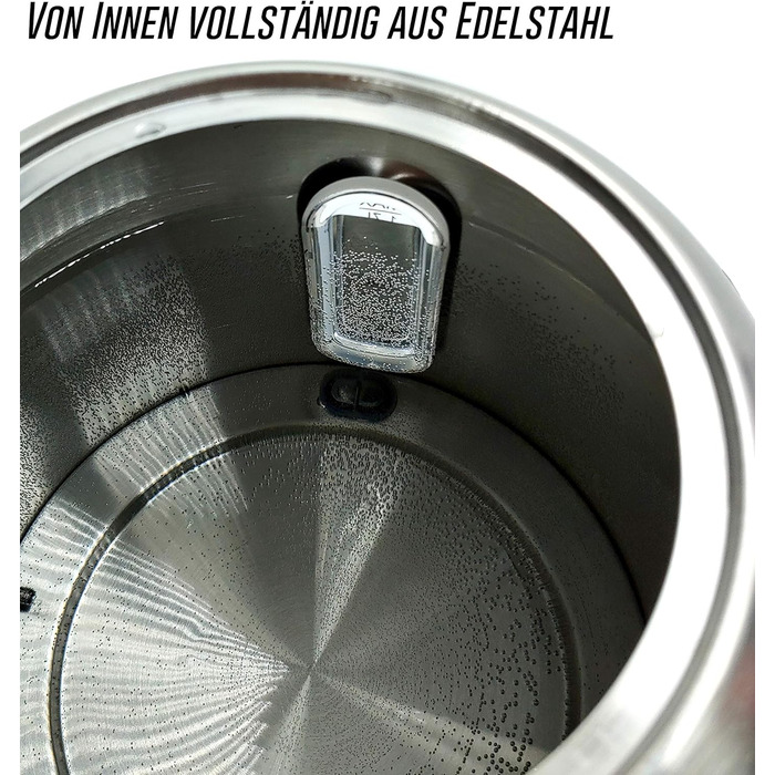 Електричний чайник з нержавіючої сталі, 1.7л, 2200W, регулювання температури 40-100°C