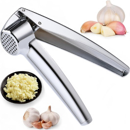 Преміум-прес для часнику EliteHoff з нержавіючої сталі, часникорізка, міцний та практичний кухонний аксесуар, стійкий до миття в посудомийній машині