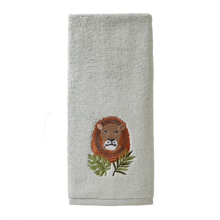 SKL Home Vern Yip Jungle Cats Toothbrush Holder, Ceramic, White (Lion Hand Towel Set)