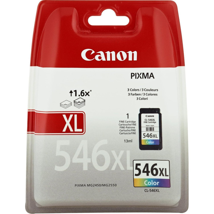 Кольоровий картридж Canon CL-546XL High Yield (повищена ємність), оригінальний