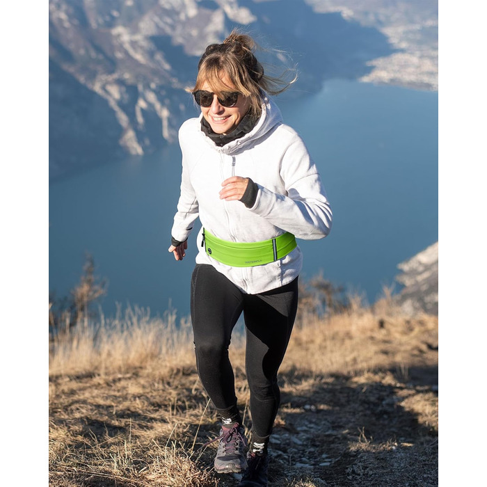 Пояс для телефону WATERFLY: спортивний пояс-сумочка для бігу, джогінгу, фітнесу. Підходить для чоловіків та жінок (світло-зелений)