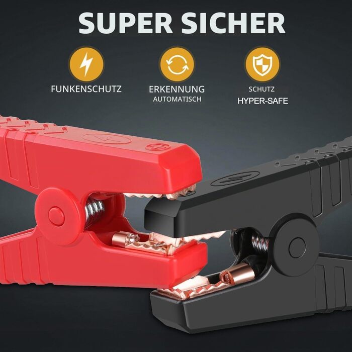 Бустер для авто BRPOM Powerbank Jump Starter 7000A з LCD-дисплеєм, пусковий пристрій для автомобіля (2000A/7000A)