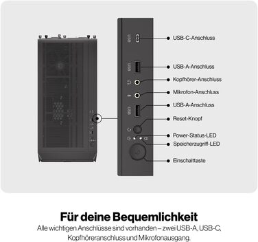Корпус для ПК ENDORFY Arx 500 ARGB, загартоване скло, 4x140мм ARGB вентилятори
