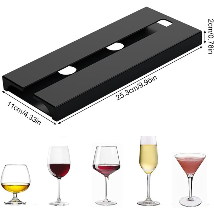 Тримачі для келихів вина SAMSYOKI (4 шт.) - самоклеючі, під шафу, для кухні, бару, ресторану