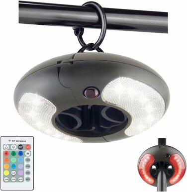 HONWELL LED Outdoor Lighting Umbrella Lights, Umbrella Lighting with RF Remote Control, Battery-Powered Camping Lighting Wireless Lighting Umbrella for Table Umbrella, Camping, Garden