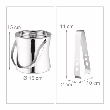 Relaxdays Ice Cube Container with Lid and Tongs