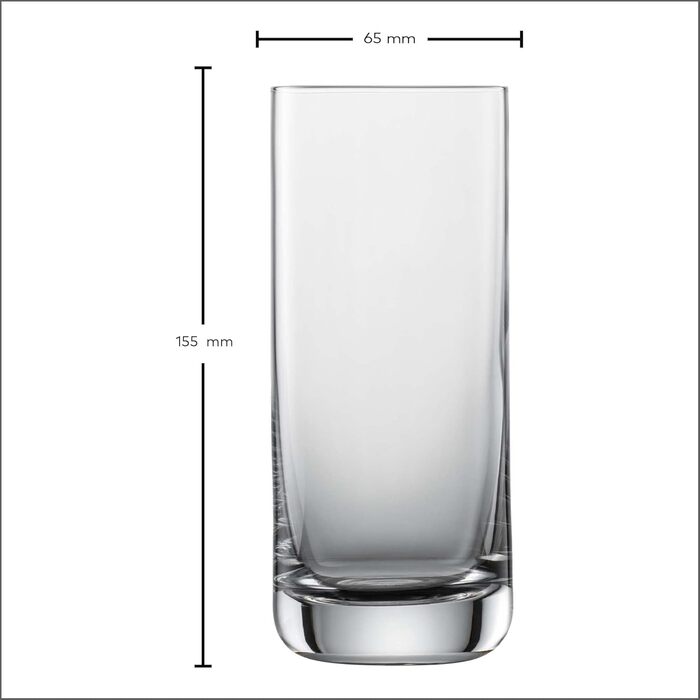 SCHOTT ZWIESEL Longdrink Glasses Convention (Set of 6), straight-lined glasses for long drinks, dishwasher-safe Tritan crystal glasses, Made in Germany (Article No. 175495)