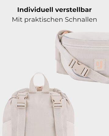 Чоловіча та жіноча поясна сумка Johnny Urban Jimmy 2в1 - рюкзак, водонепроникна, для фестивалів, багатофункціональна (пісок)