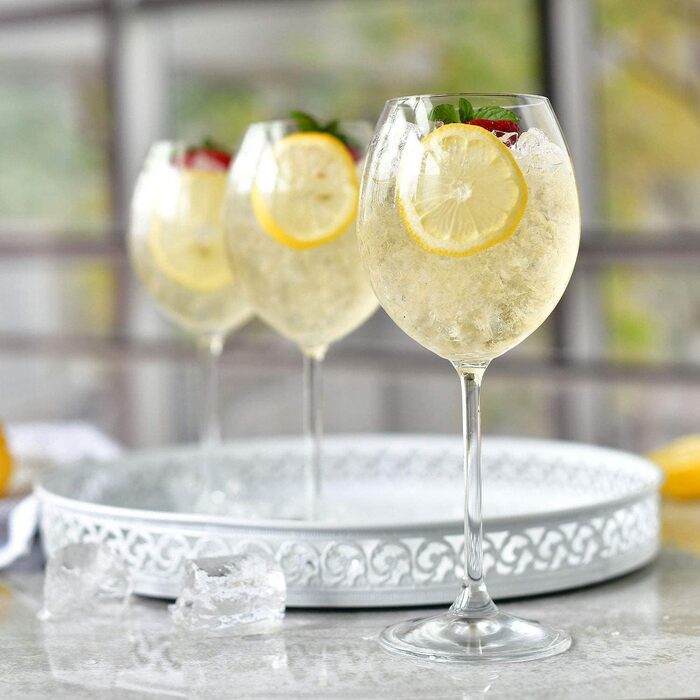 Набір склянок Krosno Rot Venezia 350 мл (6 шт.) | Стійке до миття в посудомийній машині скло, без свинцю