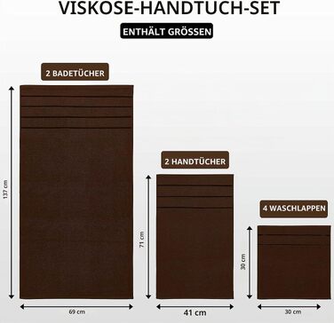 Набір рушників для ванної Utopia Towels (8 шт.): 2 банні, 2 для рук та 4 для обличчя, бавовняні, гігроскопічні, з петлею для підвішування