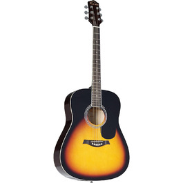 Акустична гітара Red Hill D-1-CE: електроакустична гітара Dreadnought з cutaway та верху з липи (Natural/Sunburst)