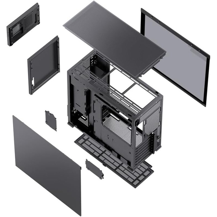 Корпус Jonsbo D41 MESH з сітчастою передньою панеллю, ATX, з загартованим склом, чорний