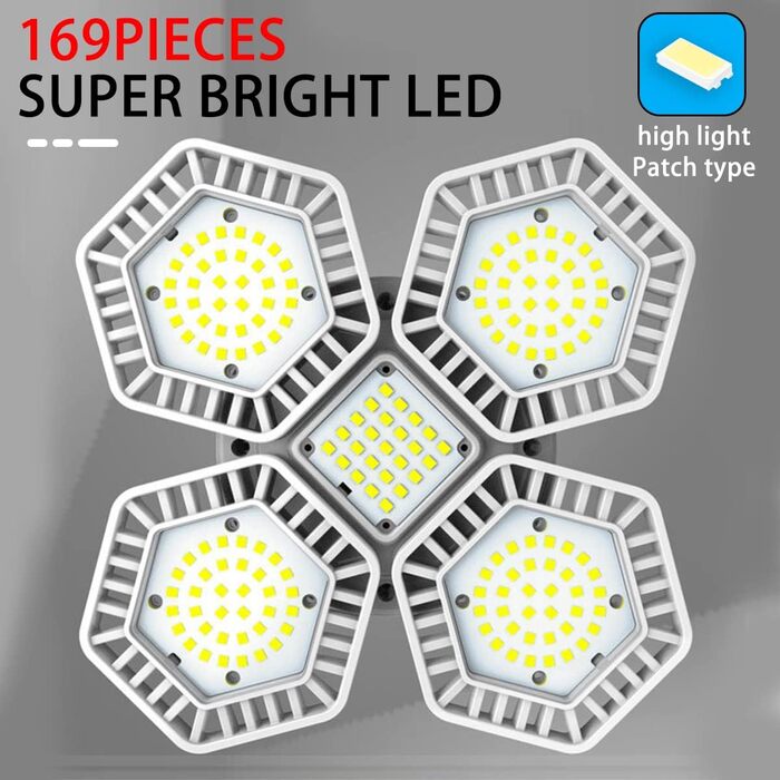 169 LED Solar Rechargeable Camping Lamp, Camping Lantern with Remote Control Power Bank Battery, USB Camping Light Tent Lantern Light, 8000 Lumens 360° Illumination 5 Modes Hanging Foldable Waterproof