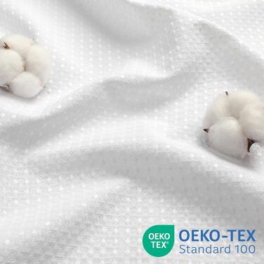 Водонепроникна штора для душу з вафельної тканини 180x190 см, 260 GSM, сіра. Преміум якість, антигрибкова, з 10 кільцями, готельний стиль, машинне прання