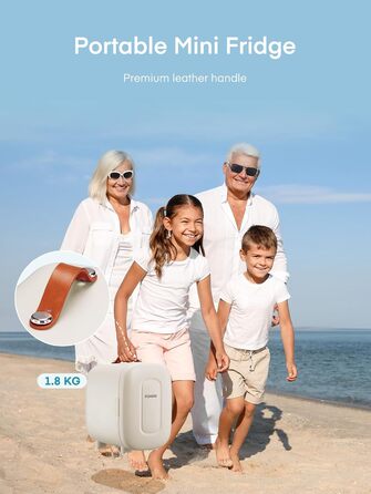 Mini холодильник FOHERE 5 літрів: для напоїв та догляду за шкірою, USB живлення, 220V/12V, білий
