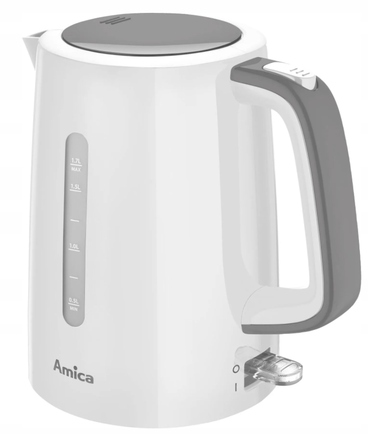 Електричний чайник Amica KF 1015, 2200 Вт, 1,7 л, білий