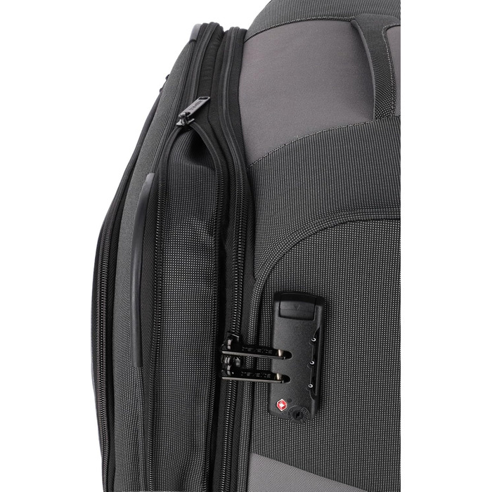 Travelite 4-Wheel Luggage Size L Softshell made from recycled material, Luggage Series VIIA: Trolley with expandable gusset + edge protection, 77 cm, 91-103 liters (Large Trolley (77 cm), Slate Grey)