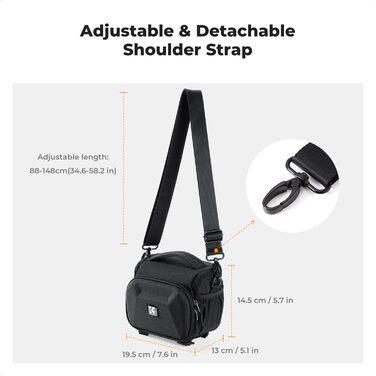 Сумка для камери K&F CONCEPT для DSLR/SLR, фотосумка, рюкзак, фоторюкзак, фотосумка на плече зі штативним кріпленням