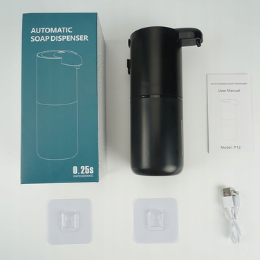 Безконтактний підлоговий дозатор для мила Bedee, 380 мл, чорний