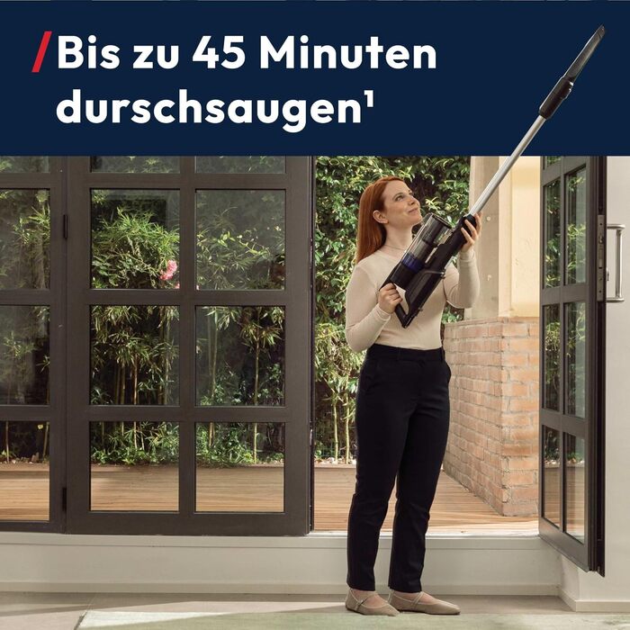 Бездротовий пилосос Hoover HF1 Plus з Anti-Hair Wrap, паркуванням та LED-підсвічуванням, HEPA 6-фільтр, 45 хв роботи, ідеальний для алергіків