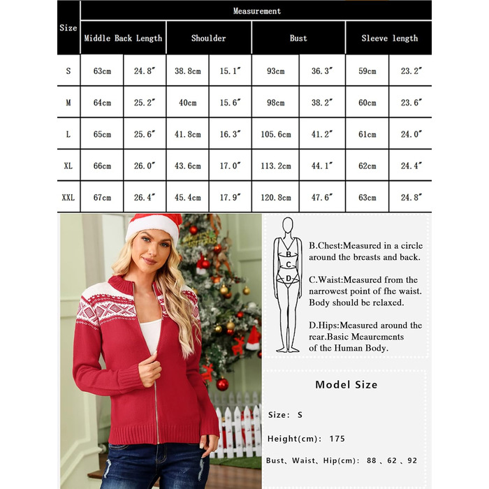 Жіночий святковий кардиган Sykooria з блискавкою, червоний, розмір S-X