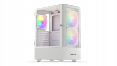 Корпус для ПК Krux Vako RGB ATX, загартоване скло, вентилятори 2x140мм 1x120мм, білий