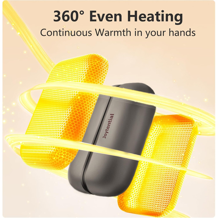 Електричний грієчка для рук та кишеньковий грієчка 10000mAh 2-в-1. Магнітний, 3 режими нагріву. Для активного відпочинку, кемпінгу, подарунок. Металевий сірий.