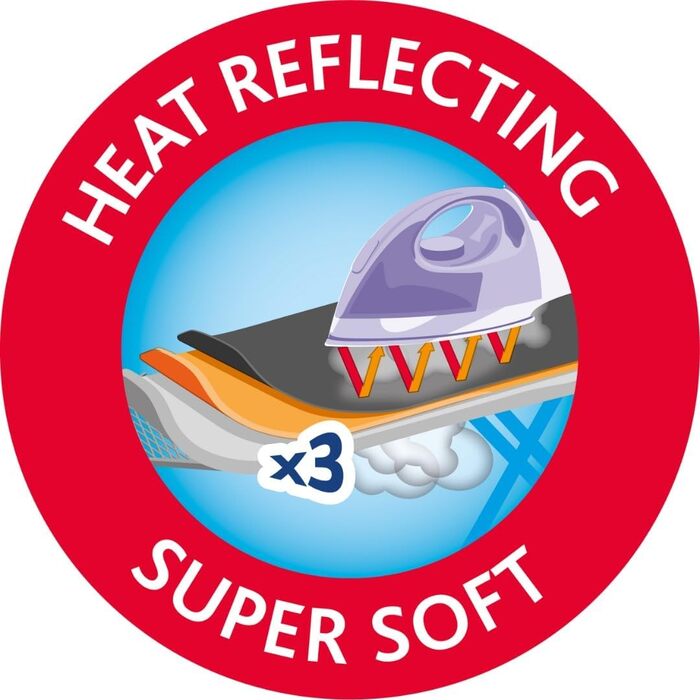 Покриття для прасувальної дошки Vileda Premium 2in1 для парогенераторів, 30-45 см x 110-130 см, срібно-сірий