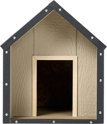 Будка для собак Outdoor, маленькі породи – собачий будиночок з дерева, водостійкий дах 76 x 99 x H80 см, розмір S, Timbela M401-1 розмір M, 76x99xH80cm, натуральне дерево (розмір S, 48x74xH58cm, LP SmartSide дерев'яні панелі)