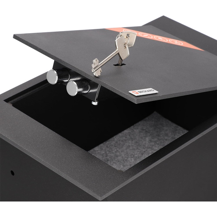 Вбудований сейф для підлоги з ключовим замком Tresor – 4L, 13x39x21 см (зовнішні розміри), 12x33x17 см (внутрішні розміри)