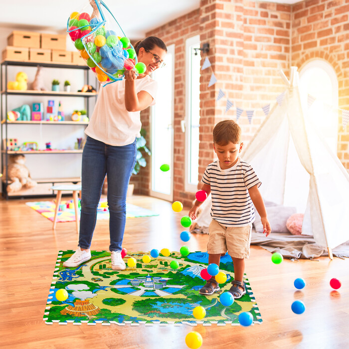 Relaxdays Dinosaur Puzzle Mat