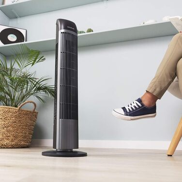 Вентилятор вежа Cecotec EnergySilence 7050 SkyLine Control з пультом та таймером, 45 Вт, мідний двигун, 3 швидкості, осциляція, LED-дисплей