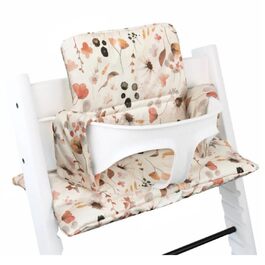 Сидіння-подушка Ukje для стільчика Stokke Tripp Trapp, водостійка, багато кольорів і візерунків, м'яка подушка для стільчика, екстра товста, зменшувач сидіння, дизайн Леопард (Wilde Bloemen)