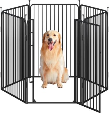 Забіг для цуценят Yaheetech 6-секційний, 100 см, з замком, захист від подряпин, міцні металеві дроти, для дому та саду