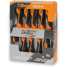 Набір викруток Beta 1263/D10, 10 предметів (моделі 1260, 1260N, 1262, 1262N), професійний інструмент